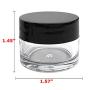6PCS 30ml Airtight Acrylic Round Transparent Jars With Black Lids For Face Creams Make Up Cosmetics Lip Balms Samples Ointments Beauty Skin Care Products