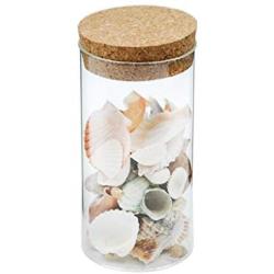 Clear Glass Canister with Cork fit for Sugar Tea Storage Jar Kitchen Decor