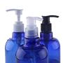 3PCS 500ml/17oz Blue Empty Plastic Press Pump Bottles Dispenser Refillable Shampoo Container Storage Pot Jar Vilas Holder with Random Pump for Shower Gel Lotion Toiletries