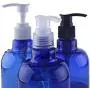 3er Set 500ml/17oz Blaue Refillbare Kunststoff-Pumpflasche Beutel Packungsbehälter Dose Ausgießer für Make-up Kosmetik Duschgel Toilettenspülung Flüssigshampoo (Pumpfarbe Zufällig)
