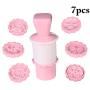JUSTDOLIFE 7PCS Moon Cake Mold Set Creative DIY Hand Pressure Cake Mold Baking Mold