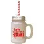 Red Enjoy The Sweet Taste Of Summer Frosted Glass Mason Jar With Straw Red Enjoy The Sweet Taste Of Summer Frosted Glass Mason Jar With Straw