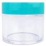 Beauticom 1 oz. 30G/30ML USA Acrylic Round Clear Jars with Teal Flat Top Lids for Creams, Lotions, Make Up, Cosmetics, Samples, Herbs, Ointments (12 Pieces (12 Bottoms & 12 Lids))