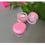 24 Pcs 20G/20ML Refillable Round Cosmetic Jars With Pink Screw Lid BPA Free Plastic Container Bottle Pot Holder Box For Women Girls Mineralized Makeup Nail Powdered Eyeshadow Cosmetic Samples Nails