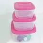Yudesun Reusable Food Storage Boxes - 3PCS Square Storage Jars Eco Friendly Plastic Tubs Microwave Freezer Box Ideal for Lunches and Meal Prep Yudesun Reusable Food Storage Boxes - 3PCS Square Storage Jars Eco Friendly Plastic Tubs Microwave Freezer Box Ideal for Lunches and Meal Prep