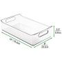 mDesign Wide Plastic Kitchen Pantry Cabinet, Refrigerator or Freezer Food Storage Organizer Bin Box with Handles - Container for Fruit, Vegetables, Yogurt, Snacks, Pasta, 14" Long, 6 Pack - Clear