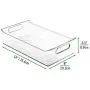 Organisateur de Rangement en Plastique Transparent pour Frigo/Congélo - mDesign (Lot de 6) – Boîtes pour Fruits, Légumes, Yaourts, Snacks, Pâtes – 35.6 cm (14