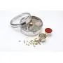KüchenCraft World of Flavours Edelstahl Authentisches Indisches Muster Masala Dabba
