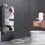 Naughtyhood Seasoning Storage Boxes Spice Jar Kitchen Wall Hanging Rotating Condiment Box for Kitchen. (4Grid Gray)
