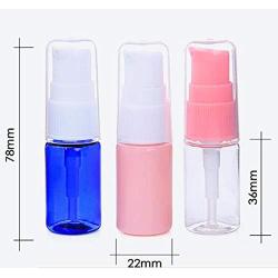 6Pcs 10ml/0.34oz Portable Plastic Lotion Pump Bottle with Lid Empty Refillable Press Bottle Travel Bottle Sample Storage Container Dispenser Vials Jars Pots for Lotion Emulsion Essence (Clear)