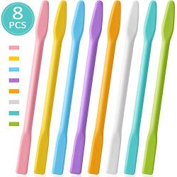 8 Pieces Silicone Stir Stick Facial Mask Stirring Rods Mud Mask Applicator Cosmetic Mask Tools for Facial Mask Mixing and Application, DIY Crafts