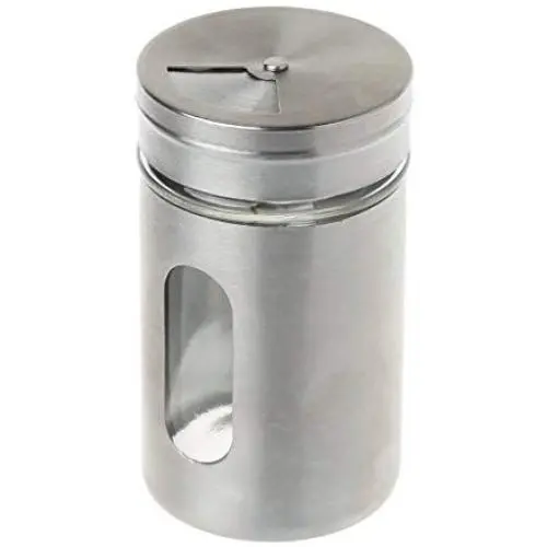 jinetor Stainless Steel Seasoning Condiment Jar Spice Glass Seal Pepper Shaker Bottle jinetor Stainless Steel Seasoning Condiment Jar Spice Glass Seal Pepper Shaker Bottle