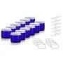 Cobalt Blue Thick Glass Straight Sided Jar with White Metal Airtight Lid - 2 oz / 60 ml (12 pack) + Spatulas and Labels Cobalt Blue Thick Glass Straight Sided Jar with White Metal Airtight Lid - 2 oz / 60 ml (12 pack) + Spatulas and Labels