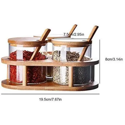 Ensemble de 3 Pots de 280 ml en Verre Rectangulaires pour Épices, Bouteilles d'Assaisonnement avec Couvercle – Gadget de Cuisine. Ensemble de 3 Pots de 280 ml en Verre Rectangulaires pour Épices, Bouteilles d'Assaisonnement avec Couvercle – Gadget de Cuisine.