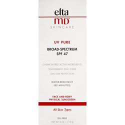 EltaMD UV Pure Kids Sunscreen Broad-Spectrum SPF 47, Mineral Body Lotion Sunscreen, Water-Resistant, Zinc Oxide, Oil free, 4.0 oz