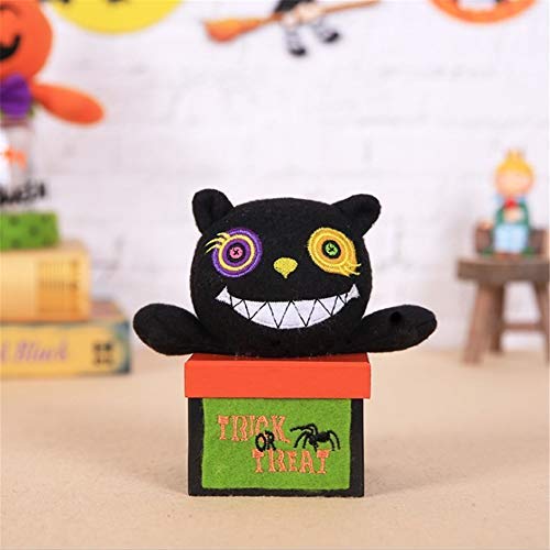 Halloween Candy Jar, Storage Box Decor for Candy Chocolate Gift Snacks Party(Black Cat)