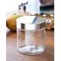 Large Clear Thick Glass Straight Sided Jar with Silver Metal Overshell Lid - 16 oz / 480 ml (4 Pack) + Labels Large Clear Thick Glass Straight Sided Jar with Silver Metal Overshell Lid - 16 oz / 480 ml (4 Pack) + Labels