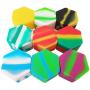 SZBS Silicone Containers jars 10pcs/lot 26ml hexagon shape assorted color container for Dab Oil Silicone Storage Container wax Concentrate Jar Dab Container (10)