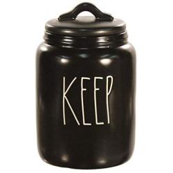 Rae Dunn Black Keep Canister for Cookies, Treats or Snacks