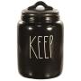 Rae Dunn Black Keep Canister for Cookies, Treats or Snacks
