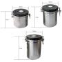 Tea Coffee Sealed Jar Smell-proof Stash Airtight Cans Storage Container - Stainless Steel - Portable Travel (S)