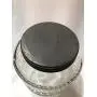 Vintage Ribbed Glass Coffee Canister with Metal Lid (8" x 4.5") Vintage Ribbed Glass Coffee Canister with Metal Lid (8" x 4.5")