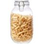 Clear Glass Candy Jar with Lid - Wide Mouth Preserving Jar Cookie Container Tea Storage Canisters Food Storage Container (3000 ML/101 OZ)