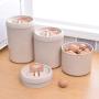UPKOCH Wheat straw canister sealed food storage jar food container for cereal grain nut tea spice
