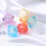 YiZYiF Refillable Cosmetic Containers Diamond-Shape Clear Cosmetic Sample Empty Pots Jars with Lids for Cream Lotion Eye Shadow Powder Multicolor (40Pcs) 5g/5ml