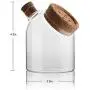 Glückliche Lu Kork-Lagerglasbehälter Glasbehälter durchsichtig Transparent Versiegelte Töpfe Küchennahrung Getreide Tee Kaffee-Beutel Lagerbehälter mit Kork (S)