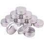 24PCS Round Metal Aluminium Tin Jar Pot Bottle Container Cans for Nail Art Lip Balm Cream Beauty Products Makeup DIY Cosmetic Container Case (5ml/ 0.17oz)