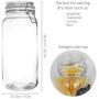 2.2L Clip Top Spaghetti Storage Jar | Round Glass Airtight Vintage Tall Container | Pasta & Cereal Jar | Dry Food Containers | M&W