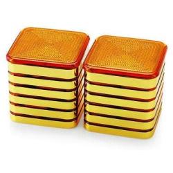 SATISFACTORY NATION 2 Pc Gift Set Mini Square Multi Purpose Jar/Small Containers with Airtight Lid Silicon Ring 300 ml approx.