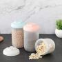 Plastic Kitchen Food Cereal Grain Bean Rice Storage Container Sealed Cans Jar Household 400/800ml
