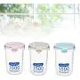BESTONZON 3PCS Cereal Containers Storage Container Bottles Storage Plastic for Cereal Flour Sugar Rice Snacks(Green 1500ml + Blue 1500ml + Pink 1500ml)