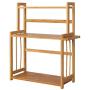 Spice Rack 2-Tier Standing Spice Rack Kitchen Bathroom Countertop Storage Organizer, Bamboo Spice Bottle Jars Rack Holder With Adjustable Shelf Kitchen Counter Rack Organizer