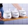 Mini Spice Jars Ceramic Spice Jar Set Home Creative Kitchen Three-piece Set