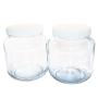 (2 Pack) 1/2 Gallon Clear Glass Jar with White Plastic Cap