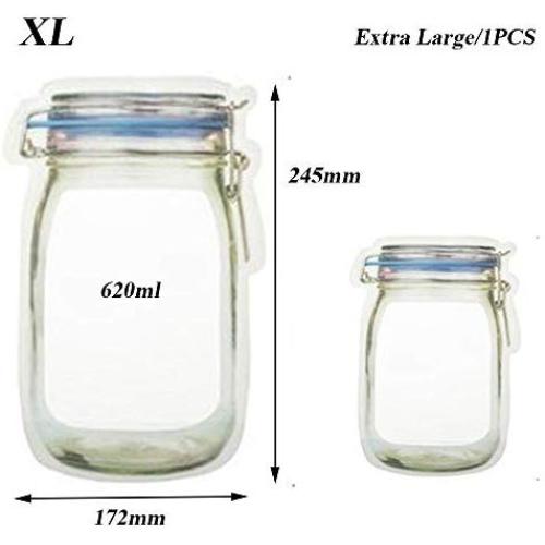 okdeals Reusable Food Storage Bag with Zip Lock,Preservation Bag Container for Vegetable,Liquid,Snack,Meat,Lunch,Fruit,Sandwiches(Extra Large & 1PCS)