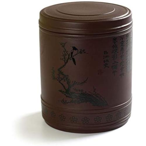 750ml Chinese YiXing ZiSha Pottery clay Magpie Tea Storage Canisters Caddy Jar