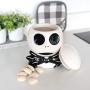 Toynk The Nightmare Before Christmas Cookie Jar - Jack Skellington Ceramic Storage Skull (9" x 7") Tim Burtons Classic Halloween & Christmas Decor - Kitchen, Home & Office Gifts