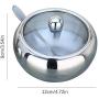 Stainless Steel Spice Jars Cans with Glass Lids for Herb Salt Pepper Spices Spice Tins Condiment Pot Storage Containers,500ml