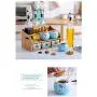 Glass Vinegar And Oil Pourer Bottle,Olive Oil Dispenser,Nordic Luxury Home Ceramic Seasoning Jar,Multifunctional Kitchen Storage Rack,Large-Capacity Seasoning Jars Are Easy To Clean,D