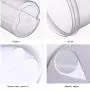 3 Pcs Spaghetti Container Storage,Pasta Canister Cereal Noodle Rice Container,Transparent sealed plastic can (Light blue cover)