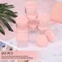 20 Pieces Round Pot Jars Plastic Cosmetic Containers Set with Lid for Liquid Creams Sample, 20 ml/ 0.7 oz (Pink Lid) 20 Pieces Round Pot Jars Plastic Cosmetic Containers Set with Lid for Liquid Creams Sample, 20 ml/ 0.7 oz (Pink Lid)