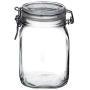 Bormioli Rocco 292075 Fido Storage Jar-Wire Bail-1 L-1 Pack, 1 liter, Clear