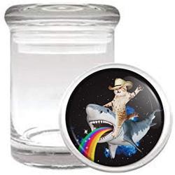 Customized Collectables Cat Bucking Puking Rainbow Shark Funny Weird Medical Odorless Glass Jar