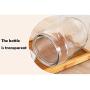 YTF-Glass sealed cans, large transparent kitchen storage tank, easy to clean, insect proof and moisture proof