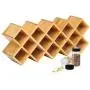Schwarzes 18-Fächer Bamboo Küchendachboard Gewürzregal Organizer, Küchenschrank Regal Wandhalterung Tür Gewürz-Aufbewahrung, Geeignet für runde und eckige Gewürzflaschen, Freistehend für Schränke, Schränke oder Schubladen.