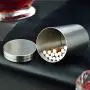 LinSHdi426 Cylindrical Stainless Steel Cigarette Casear,Tea Canister Sealed, Cigarettes Storage Box for Outdoor or Travel
